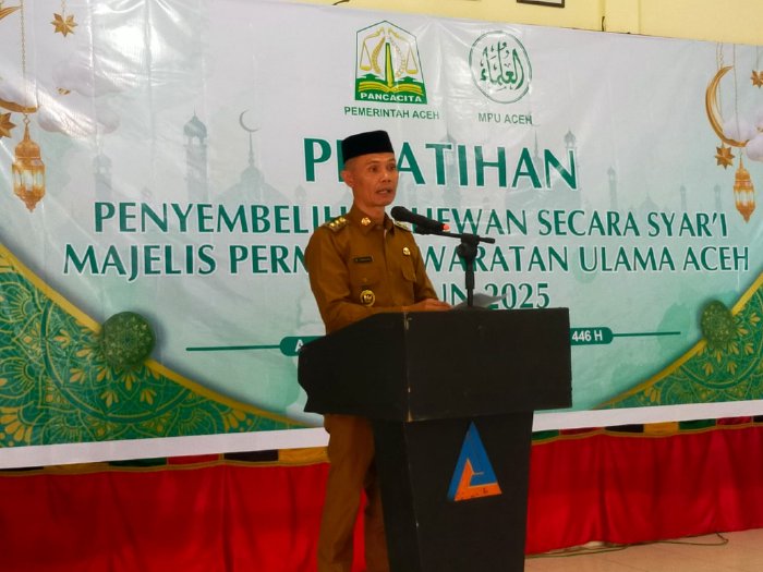 Wakil Bupati Abdya Buka Kegiatan Pelatihan Penyembelihan Hewan Secara Syar'i MPU Aceh