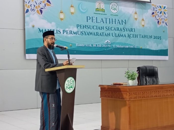 Abiya Hatta Buka Kegiatan Pelatihan Pensucian secara Syari MPU Aceh