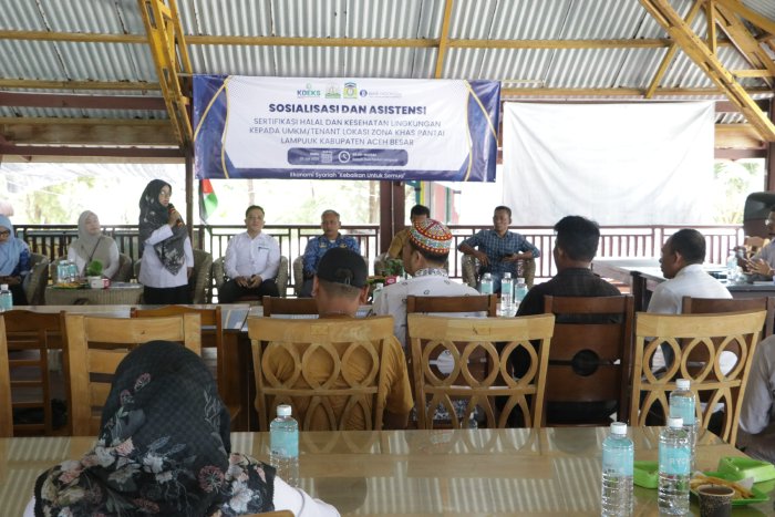 Tim LPPOM MPU Aceh Sosialisasi dan Asistensi Sertifikasi Halal kepada UMKM Zona KHAS Aceh Besar